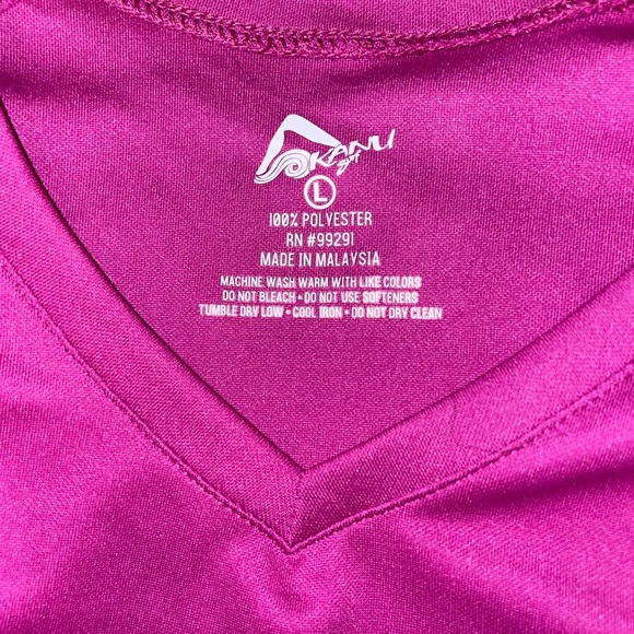 Women's V-Neck Pink Top - Picture 5 of 6